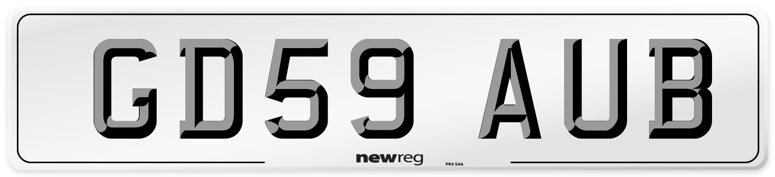 GD59 AUB Number Plate from New Reg